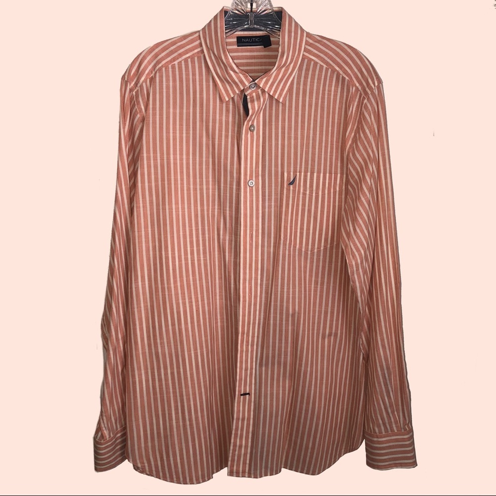 Nautica Men’s Orange Button-down